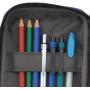 LIHIT LAB Zipper Pen Case, 7.9 × 2 × 4.7 Inches, Black Camo (A7551-134)