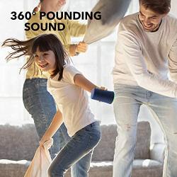 Soundcore Anker Flare Mini Bluetooth Speaker, Portable Wireless Speaker, Waterproof for Outdoor Parties, LED Light Show with 360° Sound and BassUP Technology- Blue