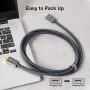 DisplayPort Cable 15ft, iVANKY DP Cable, [4K@60Hz, 2K@165Hz, 2K@144Hz], Nylon Braided High Speed DisplayPort 1.2 Cable, Compatible with PC, Laptop, TV