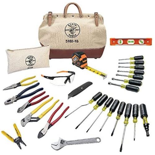 Klein Tools 80028 Electrician Hand Tools Set - 28 Piece, Pliers, Screwdrivers, Nut Drivers, Wrenches, More