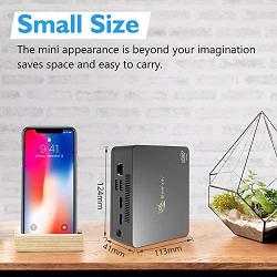Beelink U55 Mini PC Windows 10 Pro, Intel Core i3-5005U Processor 8GB RAM 256GB SSD, 4K HD Dual HDMI USB 3.0 Port, Dual Band WiFi Gigabit Ethernet BT 4.2 Support Auto Power On (Beelink U55 8GB/256GB)