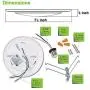 12 Pack 5/6 Inch Dimmable LED Disk Light Flush Mount Recessed Retrofit Ceiling Lights, 15W=120W, CRI90, 1050lm, 4000K Neutral White, Installed in Junction Box or Recessed Can, ETL Listed 12 Pack 5/6 Inch Dimmable LED Disk Light Flush Mount Recessed Retrofit Ceiling Lights, 15W=120W, CRI90, 1050lm, 4000K Neutral White, Installed in Junction Box or Recessed Can, ETL Listed