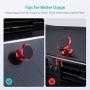 Magnetic Phone Car Mount, Syncwire Universal Car Phone Holder for Dashboard, Cell Phone Car Kits, 360° Adjustable Magnet Cell Phone Mount Compatible with iPhone, Samsung, LG, GPS, Mini Tablet - Red
