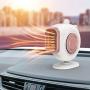 Car Heater, Car Defroster Windshield, Auto Heater Fan, Car Heater Plugs into Cigarette Lighter, Automobile Windscreen Fan Heating and Cooling 12V 150W for Car SUV Truck Trailer（White）