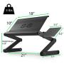 WorkEZ Cool Adjustable Laptop Cooling Stand & Lap Desk Tray for Bed Couch with 2 Fans 3 USB Ports Mouse Pad. Ergonomic Aluminum Height tilt Angle MacBook Riser Portable Standing Desk Converter,Black