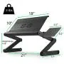 WorkEZ Cool Adjustable Laptop Cooling Stand & Lap Desk Tray for Bed Couch with 2 Fans 3 USB Ports Mouse Pad. Ergonomic Aluminum Height tilt Angle MacBook Riser Portable Standing Desk Converter,Black