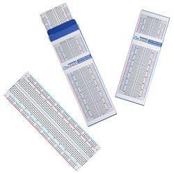 ELEGOO 3pcs MB-102 Breadboard 830 Point Solderless Prototype PCB Board Kit for Proto Shield Distribution Connecting Blocks