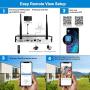 Home Security Camera System Wireless Surveillance NVR Kit with 8CH NVR 4Pcs 1080P 1-Way Audio Night Vision Remote View Motion Detection Waterproof with 1TB Hard Drive