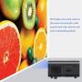 ASHATA Portable Projector, 1500 Lumens HD Video Projector 150 Home Cinema LCD Movie Projector with Remote Control Support 1080P HDMI VGA AV USB Ideal for Home Entertainment Party Games - Black (US)