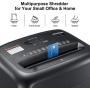 Shredder for Home Office, Bonsaii Micro Cut Paper and Credit Card Shredder, 8 Sheet Paper Shredder with 4 Gallons Transparent Window, Black (C206-D)