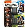 Cobra ACT220B Chat Tag Rock Wearable Walkie Talkies - Waterproof, Hands Free, Rechargeable, Long Range 12-Mile Two Way Radio Set (2 Pack)