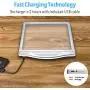 [Rechargeable] 3X Large Ultra Bright LED Page Magnifier with 12 Anti-Glare Dimmable LEDs(Evenly Lit Viewing Area & Relieve Eye Strain)-Ideal for Reading Small Prints & Low Vision Seniors
