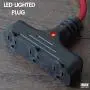 30Ft Retractable Extension Cord Reel with Breaker Switch & 3 Electrical Power Outlets - 16/3 SJTW Durable Red Cable - Perfect for Hanging from Your Garage Ceiling