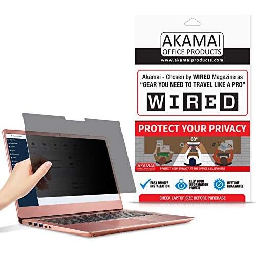 15.6 inch Akamai Computer Privacy Screen (16:9) - Removable Edge to Edge Glass - Blue Light Screen Protector - Laptop Anti Glare Screen Protector