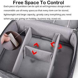 Universal Electronics Accessories Organizer, Waterproof Portable Cable Organizer Bag, Digital Gadget Organizer Case, Travel Gear Carry Bag for Cables - Grey