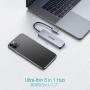 USB C Hub, UOEOS 5 in1 USB C to HDMI Adapter,Thunderbolt 3 USBc HDMI Card Reader Compatible with MacBook Pro, Surface Pro/Go,IPad pro,XPS 13,DEX Adapter and Other Type C Laptops