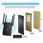 Super Boost WiFi Extender Signal Booster, WiFi Booster,360° Full Coverage Up to 2500 sq.ft,1200 MBPS WiFi Repeater 2.4 & 5GHz Dual Band WiFi Extender- Covers 15 Devices with 4 Antennas