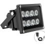 Univivi IR Illuminator 90 Degree Wide Angle 8-LEDs IR Infrared Light for Security Cameras.