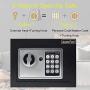 JUGREAT Safe Box with Induction Light,Electronic Digital Securit Safe Steel Construction Hidden with Lock，Wall or Cabinet Anchoring Design for Home Office Hotel BusinessGun Passport Cash (Pure Black)
