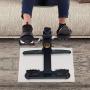 Hausse Folding Exercise Peddler Portable Pedal Exerciser for Legs and Arms, with 2 Massage Rollers, Upgrade Medical Folding Pedal Exerciser with Electronic Display, Black