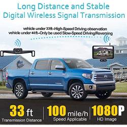 AMTIFO AM-W70 HD 1080P 7 Inch Digital Wireless Backup Camera for Trucks,Cars,Vans,Campers,Hitch Rear View Camera Kit with Stable Signal,DIY Guide Lines