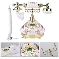 Socobeta Telephone Vintage Corded Telephone Retro Wired Landline Telephone for Home Office
