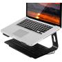 Orionstar Laptop Stand Portable Aluminum Laptop Riser Compatible with Apple Mac MacBook Air Pro 10 to 15.6 Inch Notebook Computer, Detachable Ergonomic Elevator Holder, Black