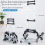EULANGDE Aluminum Folding Hand Truck Dolly Portable Multi-Purpose Trolley,Climb Stairs Hand Truck,Lightweight Cart for Luggages,Travel Transporting,Office Use,Indoor Outdoor Use,Home Life Use
