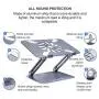 Skrebba Laptop Stand, EPN Laptop Riser with Heat-Vent to Elevate Laptop, Adjustable Height Laptop Holder Desk Stand with Slide-Proof Silicone and Protective Hooks, for MacBook Pro/Air (Space Grey)