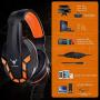 Kikc PS4 Gaming Headset with Mic for Xbox One, Nintendo Switch, Mobile Phone, iPad, PC and Notebook, Controllable Volume Gaming Headphones with Soft Earmuffs