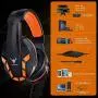 Kikc PS4 Gaming Headset with Mic for Xbox One, Nintendo Switch, Mobile Phone, iPad, PC and Notebook, Controllable Volume Gaming Headphones with Soft Earmuffs