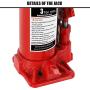 BAOSHISHAN 3 Ton Double Ram Bottle Jack 6-1/2'' to 16-1/2'' Lifting Range with Carrying Case
