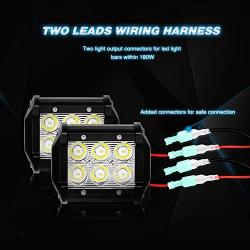Nilight 10011W 16AWG Wiring Harness Kit-2 Leads LED Light Bar 12V On/Off 5 Pin Rocker Switch Power Relay Blade Fuse for Jeep Boat Trucks, 2 Years Warranty