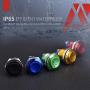 APIELE (Pack of 2) 19MM Momentary Push Button Switch 5A Aluminium Alloy Shell 12V 24V 36 DC 110V 250V AC 5A 1NO SPST Screw Terminal APIELE (Blue Shell)
