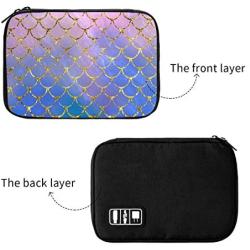 Mermaid Electronic Organizer Bag Pouch for Electronics Accessories