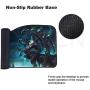 Gaming Mouse Pad Professional Curved Extended Size Large Computer Laptop Keyboard Desk Mat Waterproof Mousepad with Stitched Edges Anti Slip Rubber Base for School Office Home (Cool Illidan Stormrage)