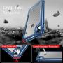 iPhone XR Case with [ Screen Protector Tempered Glass x2Pack] SUPBEC Protective Phone Cover with Silicone PC+TPU Shockproof Rubber Heavy Duty Case for iPhone XR Cases-Clear Blue