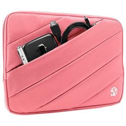 Vangoddy Shock Absorbent Carrying Quilted Sleeve Pink Travel Case for Fujitsu Arrow, Stylistic 9 inch to 10.5 inch Tablet PC