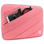 Vangoddy Shock Absorbent Carrying Quilted Sleeve Pink Travel Case for Fujitsu Arrow, Stylistic 9 inch to 10.5 inch Tablet PC