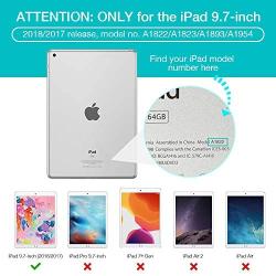 ESR Yippee Trifold Smart Case for iPad 9.7 2018/2017 [A1822, A1823,A1893,A1954](Not for iPad 10.2), Lightweight Cover with Auto Sleep/Wake, Hard Back Cover for iPad 5th/6th Gen ,Black