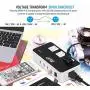 Key Power 200-Watt Step Down 220V to 110V Voltage Converter & International Travel Adapter/Power Strip - [Use for USA Appliance Overseas in Europe, Australia, UK, Ireland, Italy and More]