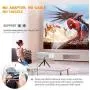 WiFi Projector, Uyole Mini Projector with 100 Projector Screen, Native 1280x720P Outdoor Movie Projector, 1080P Supported, Wireless Mirroring via WiFi/USB Cable for iPhone/Android/PC/TV/PS5