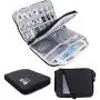 Universal Electronics Accessories Organizer, Waterproof Portable Cable Organizer Bag,Travel Gear Carry Bag for Cables (L, Black) (Black, L)