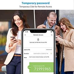 NGTeco Smart Lock,Fingerprint Keyless Entry Door Lock Deadbolt Bluetooth Biometric Electronic with Touchscreen Keypad Auto Lock APP Control with Cards Keys for Rental House Garage, No Drilling