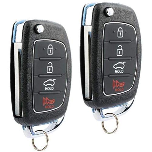 Flip Key fits 2013-2015 Hyundai Santa Fe Keyless Entry Remote Fob (95430-4Z100, TQ8-RKE-3F04), Set of 2