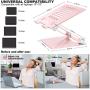 Laptop Stand for Desk - Adjustable Height Laptop Holder, Aluminum Laptop Riser with Heat-Vent, Computer Stand Compatible with All HP, Dell, MacBook Laptop (Rose Gold)