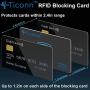 TICONN RFID Blocking Cards - 4 Pack, Premium Contactless NFC Debit Credit Card Passport Protector Blocker Set for Men & Women, Smart Slim Design Perfectly fits in Wallet/Purse… (4)