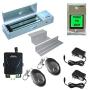 Visionis FPC-5019 One Door Access Control Inswinging Door 1200lbs Electromagnetic Lock Kit with Wireless Receiver and Remote Magnetic Lock System