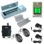 Visionis FPC-5019 One Door Access Control Inswinging Door 1200lbs Electromagnetic Lock Kit with Wireless Receiver and Remote Magnetic Lock System