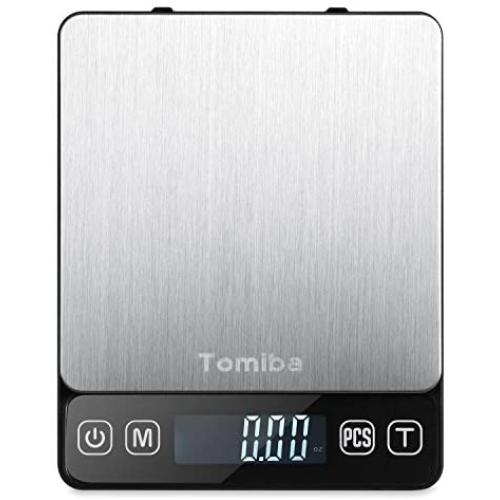 Digital Touch Pocket Scale 0.01oz - Tomiba 3000g Small Portable Electronic Precision Scale (0.1g) Resolution 2 AAA Batteries Included